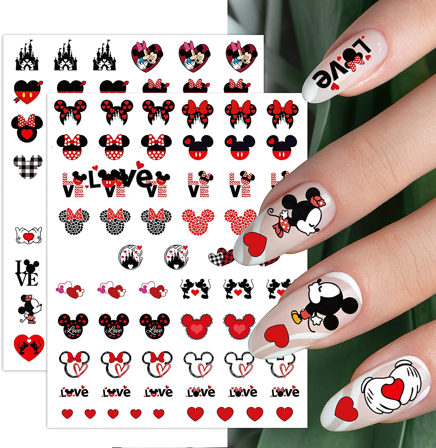 Nail Art Sticker Popular Cartoon Brand Mickey Mouse Nails For Manicure Back  Glue Decals For Design Foil Decoration - Stickers & Decals - AliExpress